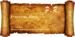 Pusztay Raul névjegykártya